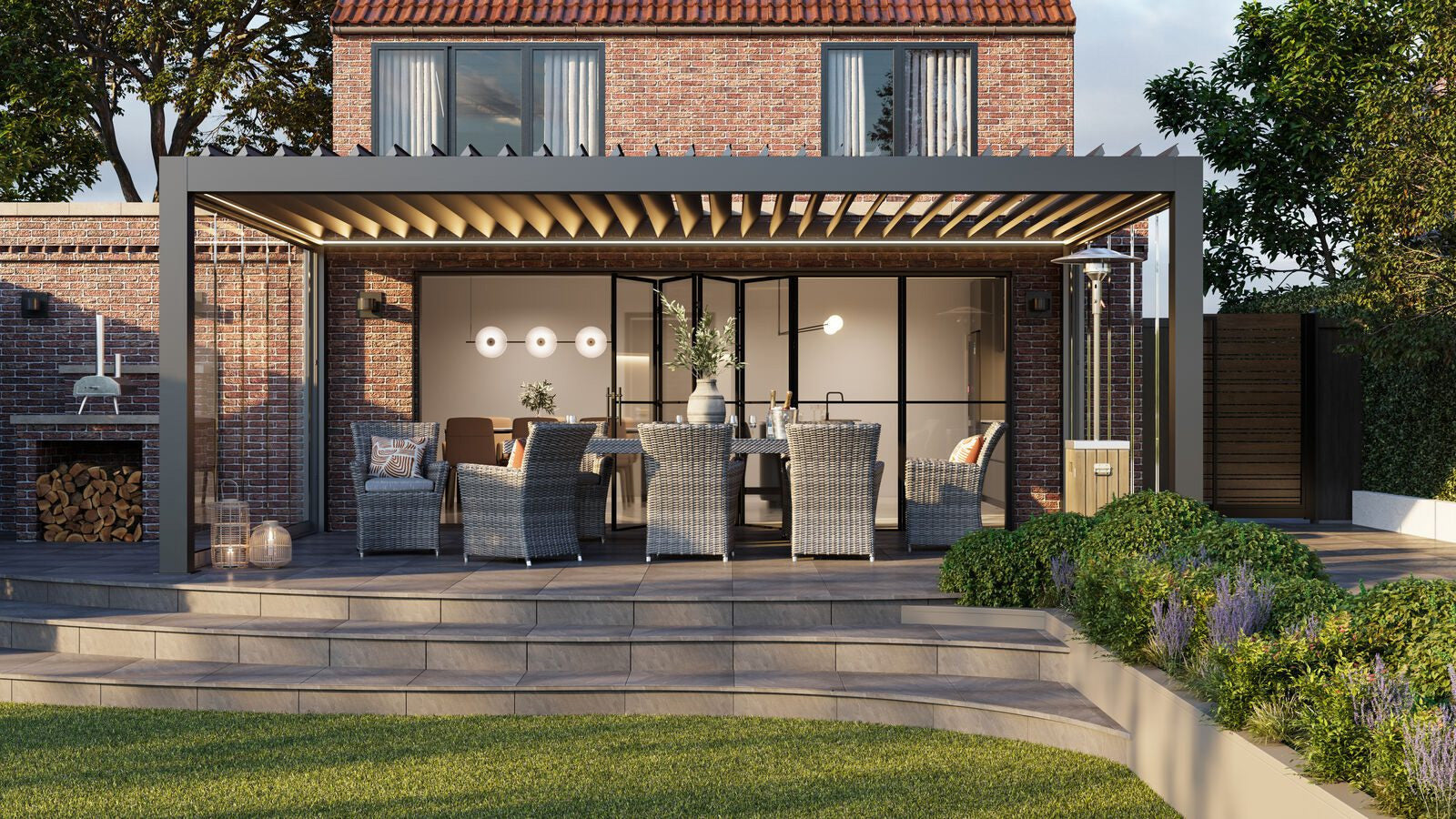 Installed Custom Pergola on Patio